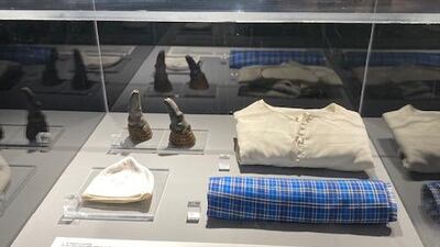 Traditional clothes that were worn by men were on display.