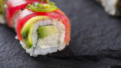 The Rainbow Roll from SushiArt. Courtesy SushiArt