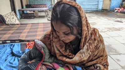 Aarti Devi with daughter Nagrikta, whom she named after the contentious Citizenship Amendment Bill was passed. Taniya Dutta for The National