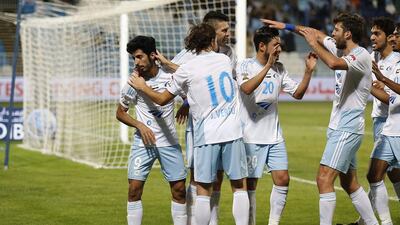 Baniyas showed plenty of desire to win against Al Dhafra on Saturday. Imran Shahid / Al Ittihad