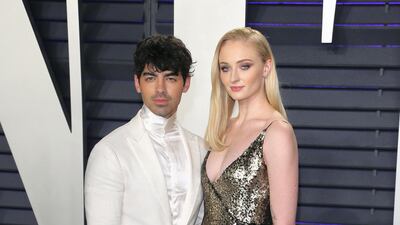 Joe Jonas and Sophie Turner at the 2019 Vanity Fair Oscar Party following the 91st Academy Awards. AFP