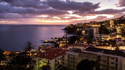 5. The skyline of the coastline of Funchal at sunset, Madeira in Portugal. Getty Images
