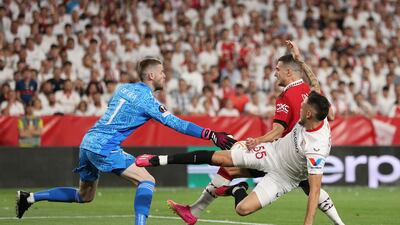 MANCHESTER UNITED RATINGS: David De Gea - 4. Poor pass to Maguire, who had three opponents around him, before the first goal after seven minutes. The second goal, a header, didn’t cover him with glory as he stood rooted to the spot and the header sailed over him. Slowly. Awful. The third goal was even worse. His manager is convinced by him; a lot of United fans are not. Getty