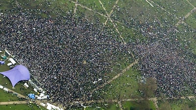 Protesters gather in Hyde Park, London