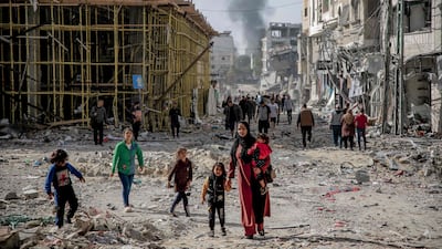 Destruction in Gaza city. AFP
