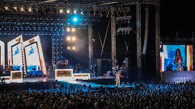 Jennifer Lopez performs on stage during her concert in the northern Egyptian coast town of El Alamein on August 9, 2019. AFP