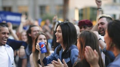 Kendall Jenner’s appearance in a Pepsi commercial was an attempt to appeal to young people. It backfired. Photo: Pepsi