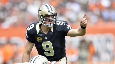 Drew Brees and his Saints are happy to finally be back in New Orleans after opening the NFL season 0-2 away from the Super Dome. David Richard / AP Photo