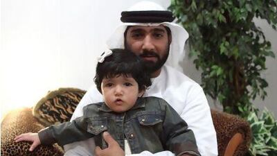 5 - February -2013, Al Moror, Abu Dhabi Shaima with her Father Khalid in the photo Emirati girl, Shaima, who was diagnosed with congenital heart disease at two weeks old. After a failed surgical attempt to correct her heart that did her more harm then good, Shaima's parents decided to take her straight to the US for treatment. Fatima AL Marzooqi/The National.