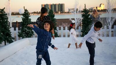 Abu Dhabi's New Year's Eve Village. Victor Besa for The National