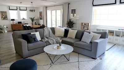 Jacob used a mix of high-street finds and high-end investment pieces in the Jumeirah Park villa. Pawan Singh / The National