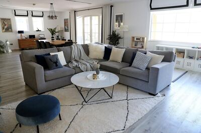 Jacob used a mix of high-street finds and high-end investment pieces in the Jumeirah Park villa. Pawan Singh / The National