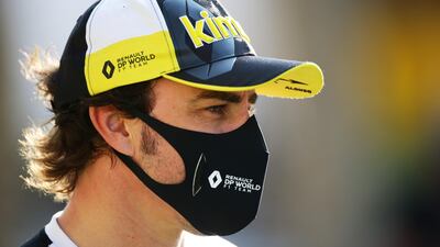 Fernando Alonso talks to the media before practice ahead of the F1 Grand Prix of Sakhir at Bahrain International Circuit. Getty Images