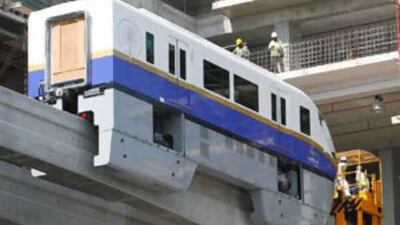 Carriages from Japan have been mounted on the monorail system on Palm Jumeirah in Dubai.