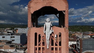 A church damaged by a deadly 7.4-magnitude earthquake in Quimbaya, Colombia. Reuters