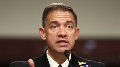 US Centcom Commander Admiral Brad Cooper testifies before the Senate armed services committee on May 14. Reuters