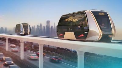 Dubai's Roads and Transport Authority hopes the Railbus will alleviate traffic congestion when it is introduced. Photo: RTA / X