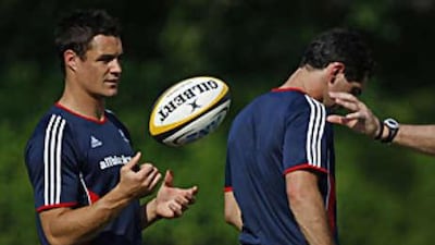 Dan Carter, left, has shifted to centre to allow Stephen Donald to take control of the backs against Australia.