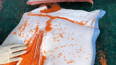 Dubai Customs seized 5.7 million Captagon pills in one of the biggest busts of its kind in May 2019