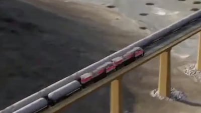 Freight trains will travel through the mountain on a direct route to Dubai