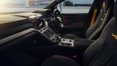 The luxe cabin complements the visual pizzazz of the car's exterior.