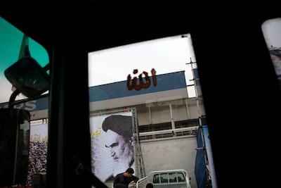 Iranian women take a bus in Tehran's Azadi (Freedom) Square. Newsha Tavakolian / The National