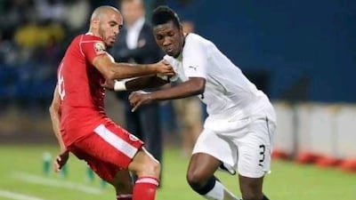 Asamoah Gyan, right, has decided to take "an extended break" from international football.