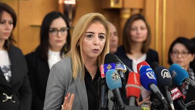 Tunisian temporarily appointed health minister Sonia Ben Cheikh speaks during a press conference in the capital Tunis. Tunisia's health minister Abderraouf Cherif has resigned after the sudden deaths of 11 newborn babies at a state maternity hospital sparked an outcry in the country, the government said. AFP