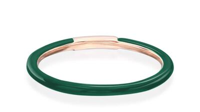 Enchanted by the UAE after a visit in 2019, US designer Nina Runsdorf has created a National Day collection in emerald enamel. Courtesy Nina Runsdorf