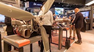 The UAE defence conglomerate Edge Group stand at Make it in the Emirates in Abu Dhabi. Antonie Robertson / The National