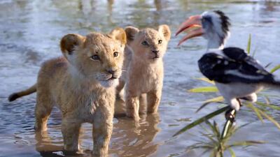 Simba, Nala and Zazu from The Lion King. Courtesy Walt Disney studios
