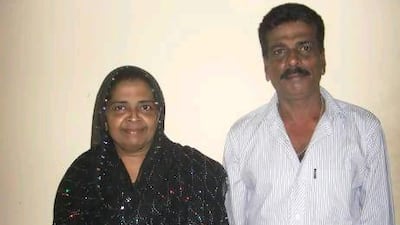 Segu Mohammed Bisthamy, seen with his wife Raisa, is among the 15 MV Albedo crew still being held captive.