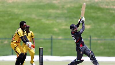 Shaiman Anwar scored a T20 century against Papua New Guinea in Abu Dhabi ion 2017. Pawan Singh / The National
