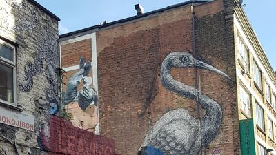 A spectacular bird painted by ROA from Belgium. Photo by Rosemary Behan