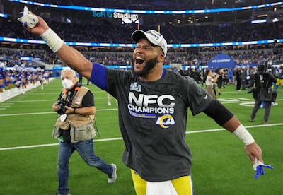 Aaron Donald will be key to the Los Angeles Rams defense in the Super Bowl. Reuters
