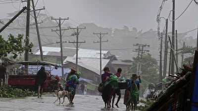 Tropical Cyclone Mora, which formed in the Bay of Bengal, hit Bangladesh, Northeast India and western Myanmar with strong winds and heavy rains. Nyunt Win / EPA