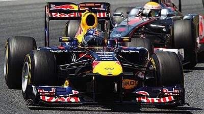 Sebastian Vettel did not put a wheel wrong in Spain to hold onto the lead from Lewis Hamilton.