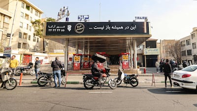 A petrol station in Tehran. Geopolitical tensions have led to increased volatility in the oil market. AFP