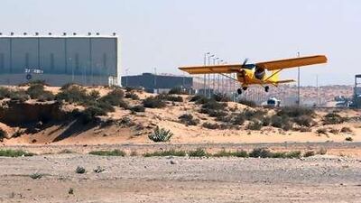 Out on its own: Ras al Khaimah has the sole airstrip geared for recreational aircraft enthusiasts in the country. Randi Sokoloff / The National