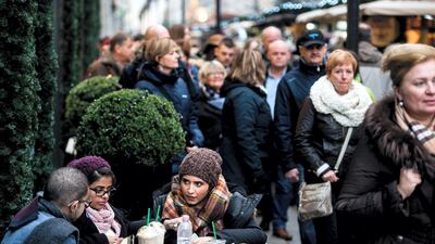 Shoppers in Budapest, Hungary. Akos Stiller / Bloomberg