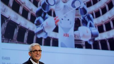 ABB chief executive Ulrich Spiesshofer revealed plans to build robot factory in China. REUTERS