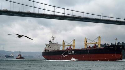 The Marshall Islands-flagged Turkish-owned ‘Yasa Jupiter’ ship was hit by a missile off the coast of the Ukrainian port city Odessa. It sustained slight damage but no losses. AFP