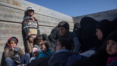 Civilian numbers fleeing fighting have increased in recent days after the beginning of a final operation by the US-led coalition and the Syrian Democratic Forcesto oust ISIS from Bagouz. Getty Images