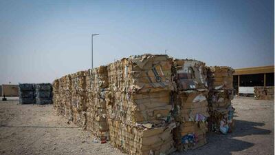 Saudi Arabia's Public Investment Fund has announced plans for a new company to encourage more recycling in the Kingdom. Pictured a recycling centre in Qusaidat, Ras Al Khaimah. RAK Waste Management Agency.
