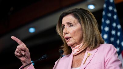 Democratic Speaker of the House Nancy Pelosi speaks on the Supreme Court rulings on two cases seeking to acquire President Trump's financial records. EPA