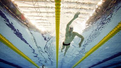 China's Sun Yang trains before the 200-metre freestyle heats on Sunday at the Asian Games. Martin Bureau / AFP / September 21, 2014