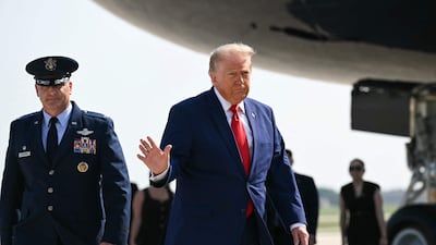 US President Donald Trump was travelling to Dover Air Force Base to attend a dignified transfer of US service members killed in the Middle East. AFP