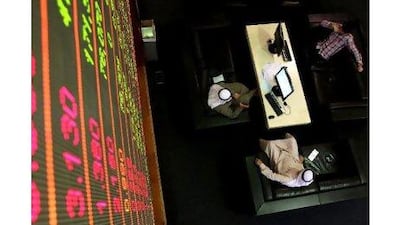 Dubai and Abu Dhabi shares have declined. Karim Sahib/ AFP