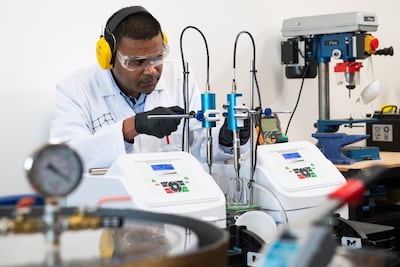 To extract water from the Moon's soil, the SonoChem System uses microwaves and ultrasound. Photo: Max Alexander / UK Government