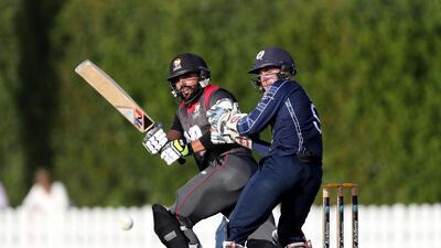 Rameez Shahzad, left, and his UAE teammates will prepare to host Scotland and the United States this year. Chris Whiteoak / The National